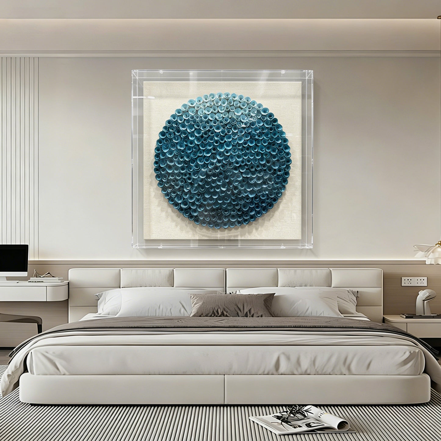 Handmade Wood Paper Flower Wall Art - Luxury Decor