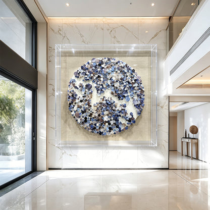 Modern Dimensional Nail Sequin Wall Sculpture