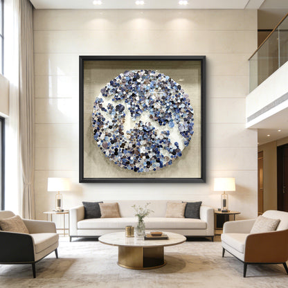 Modern Dimensional Nail Sequin Wall Sculpture