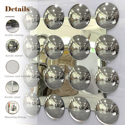 Modern Mirrored Acrylic Wall Art - 3D Convex Mirror Decor
