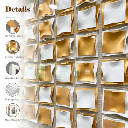 Kinetic Acrylic Strip Wall Art - Modern 3D Holographic Decor