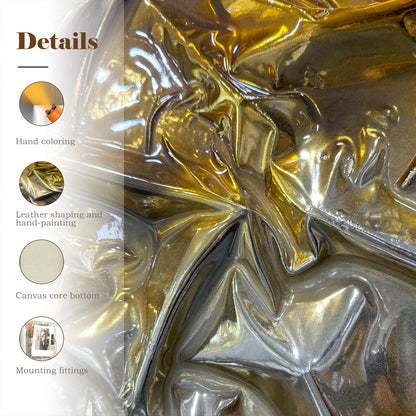 Luxury Abstract Wood Matrix Art - Framed Glossy 3D Wall Panel