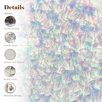 Iridescent Acrylic Shard Wall Art - 3D Holographic Sculpture