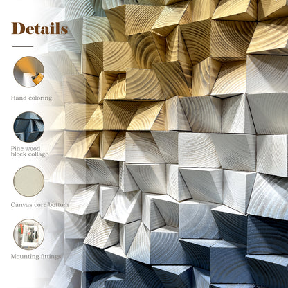 Unique triangular wooden wall art, crafted from natural wood to outline dynamic geometric lines, embodying stylish artistic aesthetics.