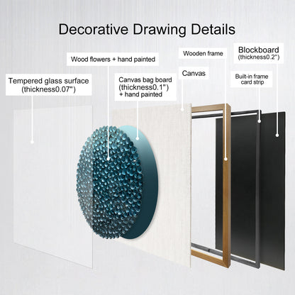 Handmade Wood Paper Flower Wall Art - Luxury Decor