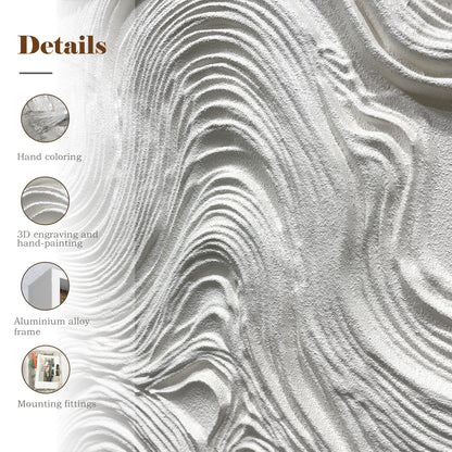 Minimalist Topographic Wood Carving Contour Panel