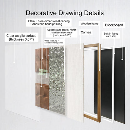 Modern 3D Abstract Wall Relief - Wood & Metal Fusion Statement Piece