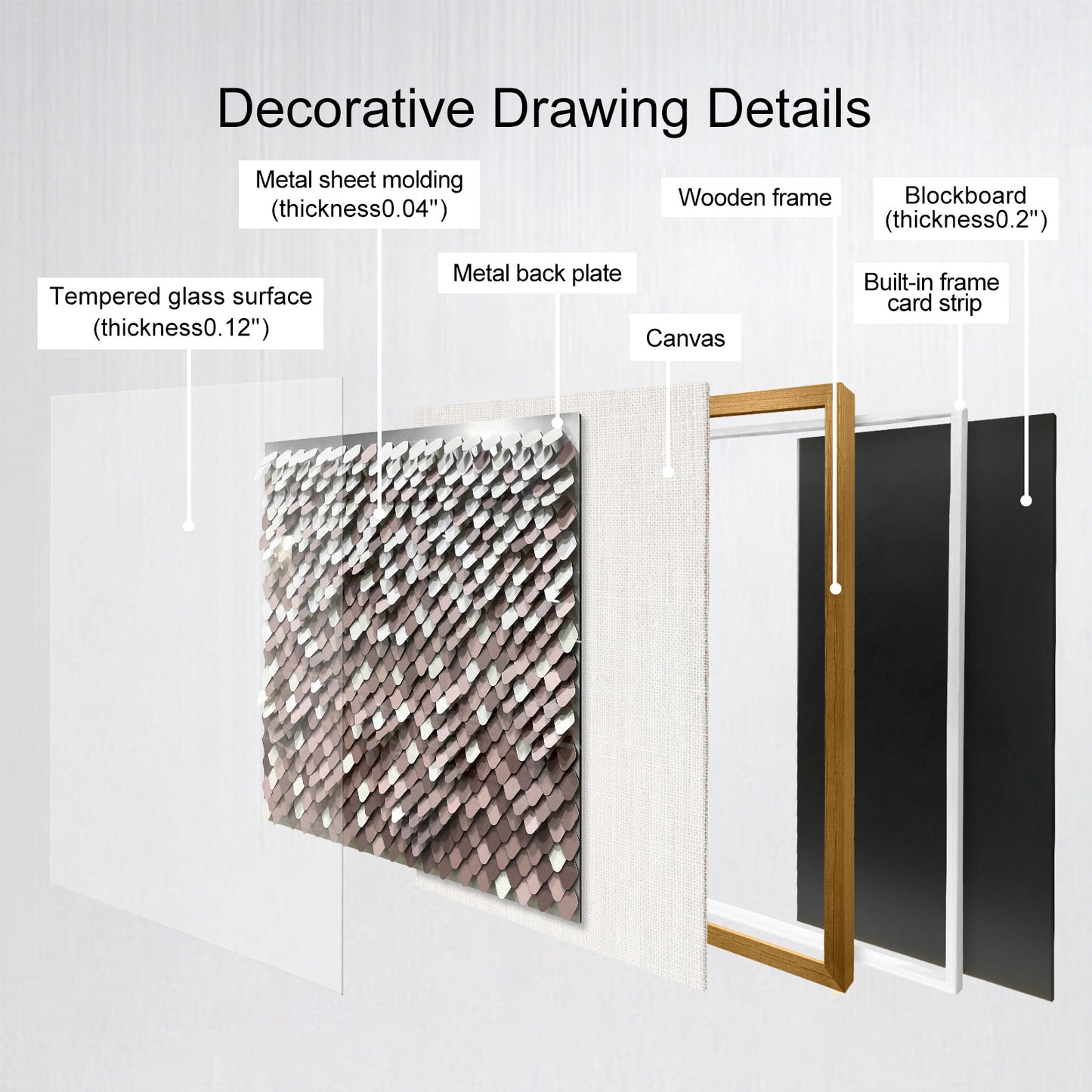 Abstract Textured Metal Patchwork Wall Art - Contemporary Sculpture