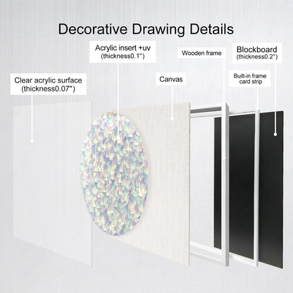 Iridescent Acrylic Shard Wall Art - 3D Holographic Sculpture