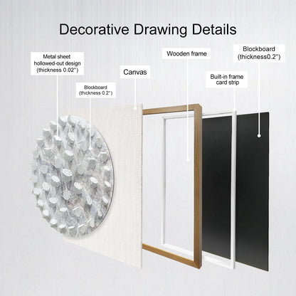 Minimalist Terracotta Wood Block Grid Art - Modern Geometric Panel