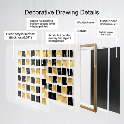 Luxury Acrylic Slat Wall Installation - Multi-Color Gallery Art