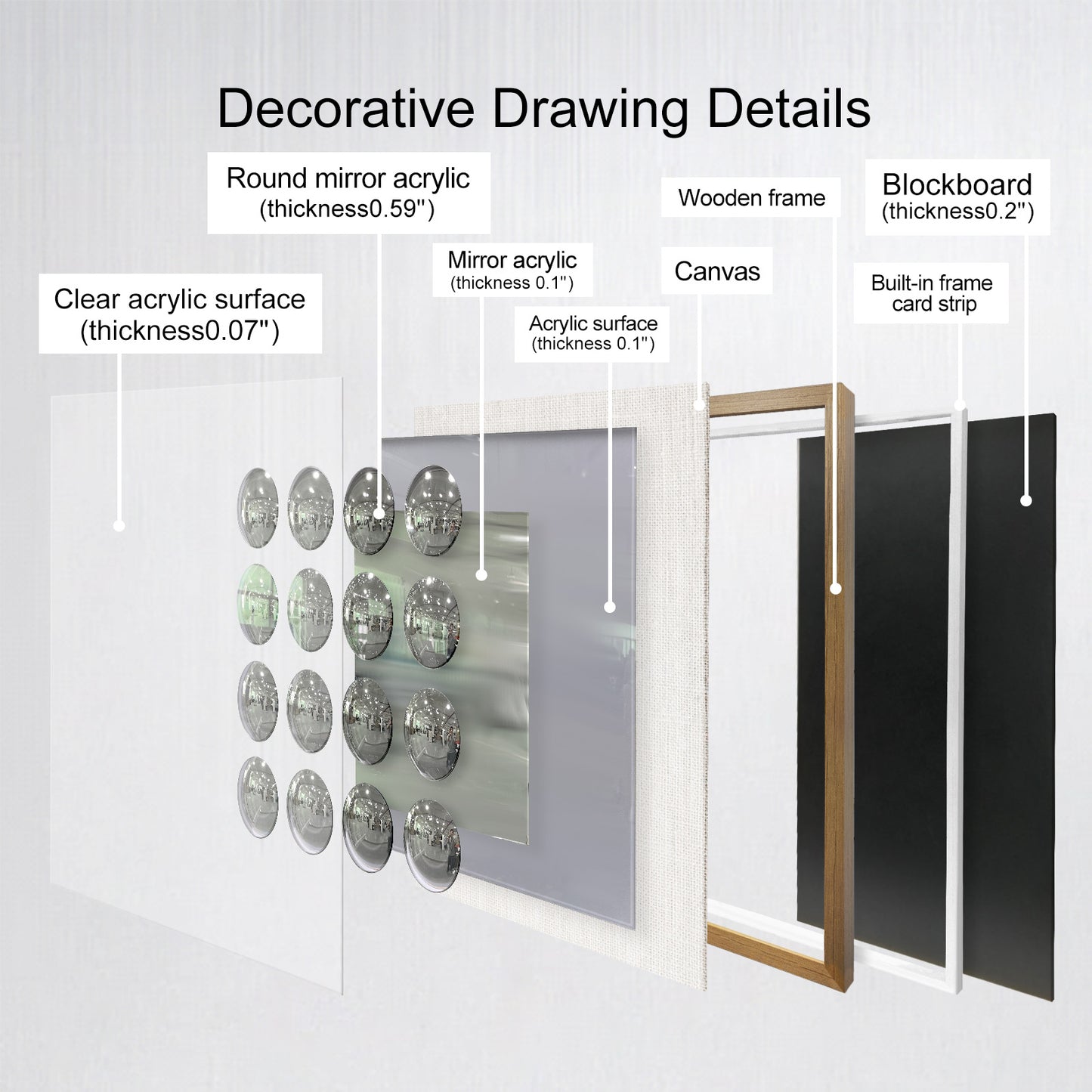 Modern Mirrored Acrylic Wall Art - 3D Convex Mirror Decor