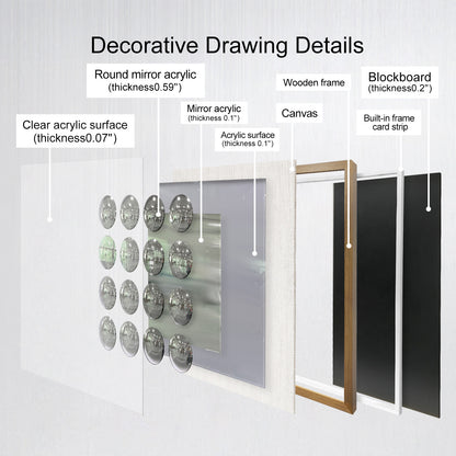 Modern Mirrored Acrylic Wall Art - 3D Convex Mirror Decor