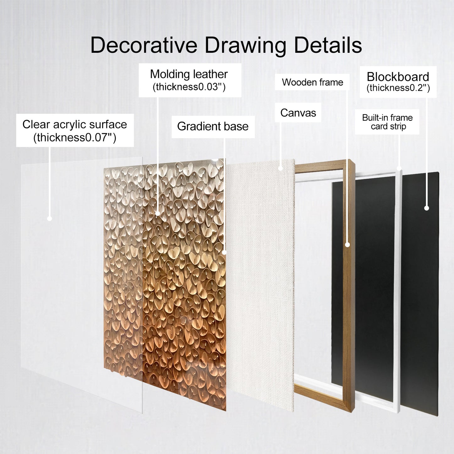 3D Leather Butterfly Wall Art - Gradient Decor