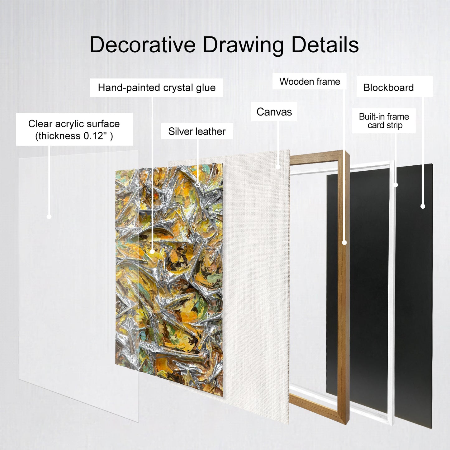 Kinetic Gradient Wood Tile Art - Glossy 3D Fluid Sculpture