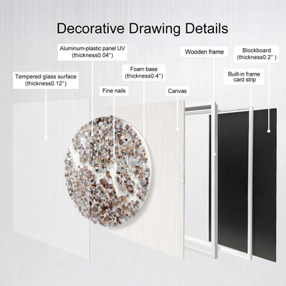 Modern Dimensional Nail Sequin Wall Sculpture