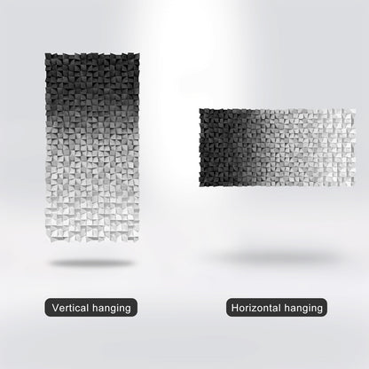 Extra Large Abstract Wood Wall Art, handcrafted from solid wood with black & white mosaic detailing, delivering a sleek modern focal texture.