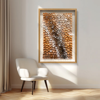 Handmade Wood Blossom Wall Sculpture - 3D Spiral Vortex Art