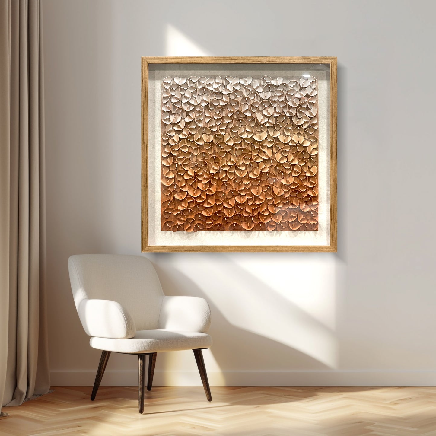 3D Leather Butterfly Wall Art - Gradient Decor
