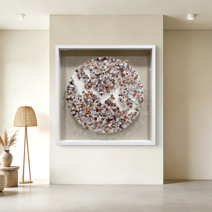 Modern Dimensional Nail Sequin Wall Sculpture