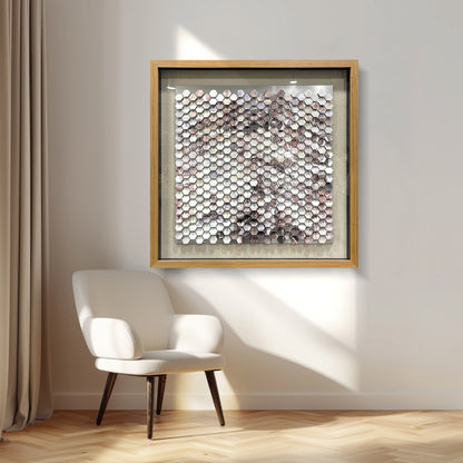Modern Geometric Metal Mosaic Wall Art - Abstract Luxury Sculpture