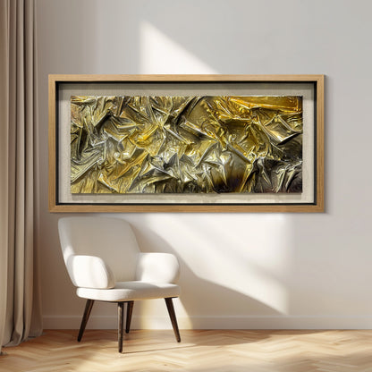 Luxury Abstract Wood Matrix Art - Framed Glossy 3D Wall Panel