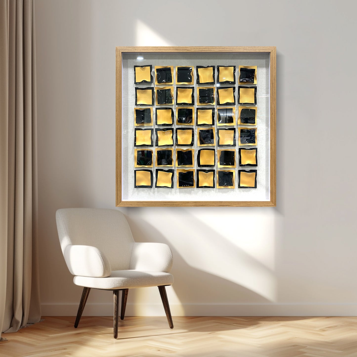 Luxury Acrylic Slat Wall Installation - Multi-Color Gallery Art
