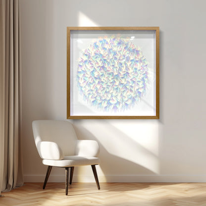 Iridescent Acrylic Shard Wall Art - 3D Holographic Sculpture