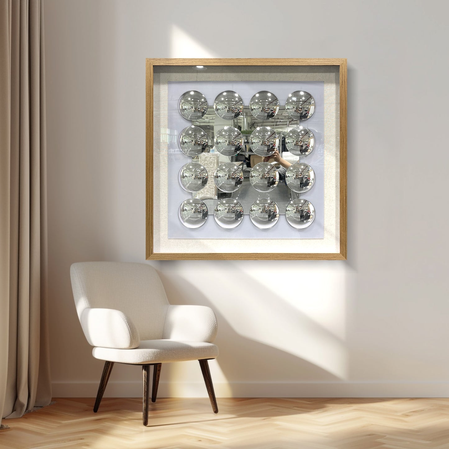 Modern Mirrored Acrylic Wall Art - 3D Convex Mirror Decor