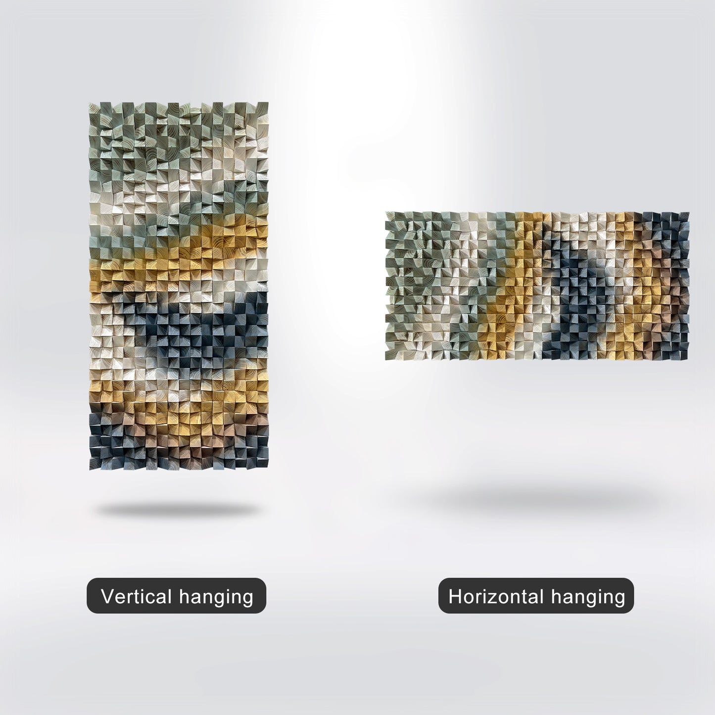Unique triangular wooden wall art, crafted from natural wood to outline dynamic geometric lines, embodying stylish artistic aesthetics.