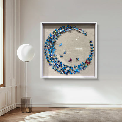 Deep Indigo Coiled Paper Concentric Wall Feature