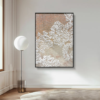 High-End Textured Grid Oil Painting - Modern Wall Art