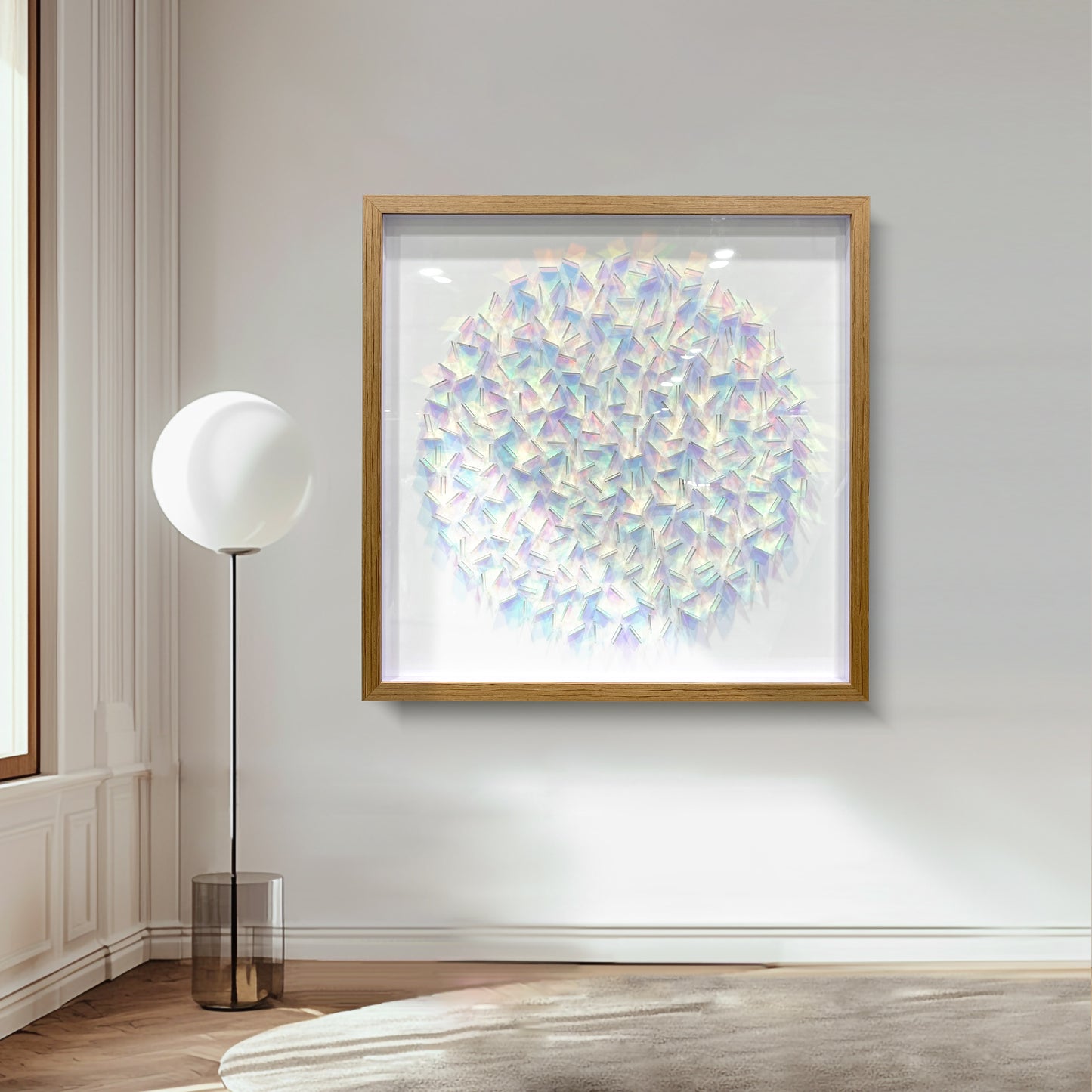 Iridescent Acrylic Shard Wall Art - 3D Holographic Sculpture