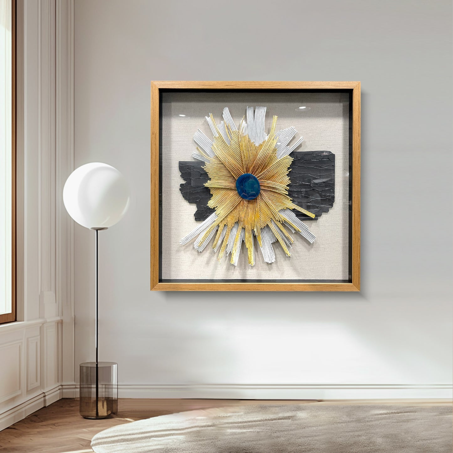 3D Mixed Media Textured Wall Sculpture - Handmade Dimensional Art