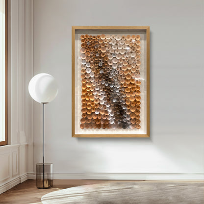 Handmade Wood Blossom Wall Sculpture - 3D Spiral Vortex Art