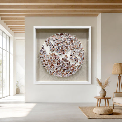 Modern Dimensional Nail Sequin Wall Sculpture