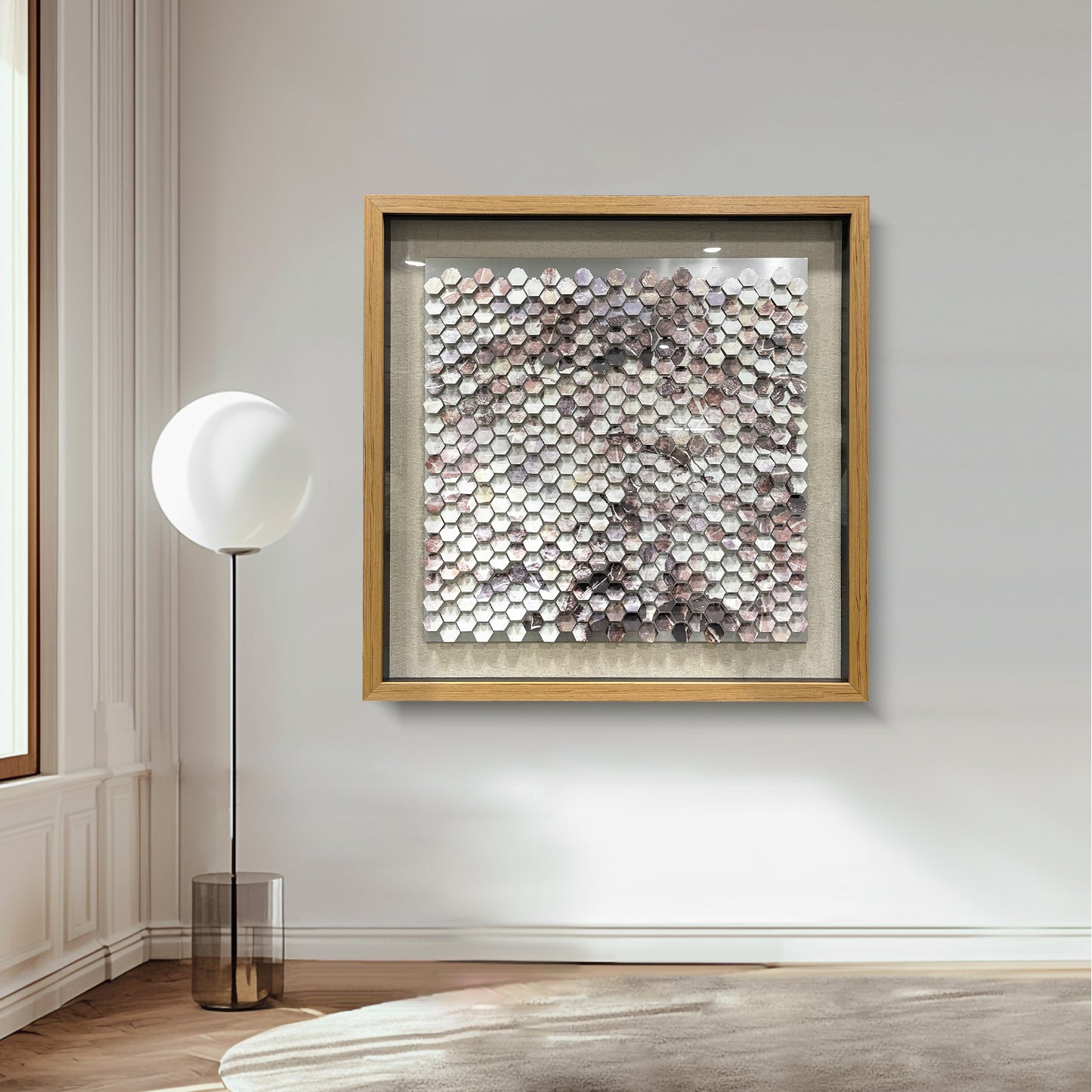Modern Geometric Metal Mosaic Wall Art - Abstract Luxury Sculpture
