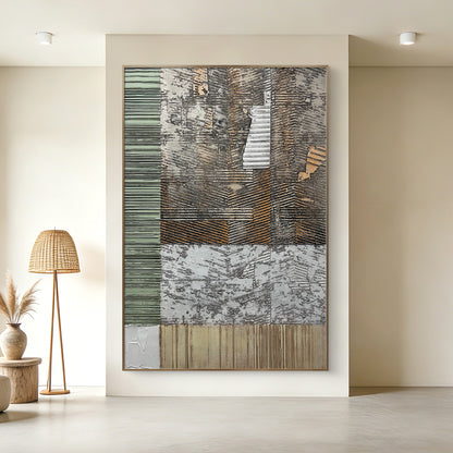 Gray Extra Large Wall Art Abstract Large Canvas Art Large wall Paintings Big Wall Decor Living Room for Bedroom Dining Room Wall Decor