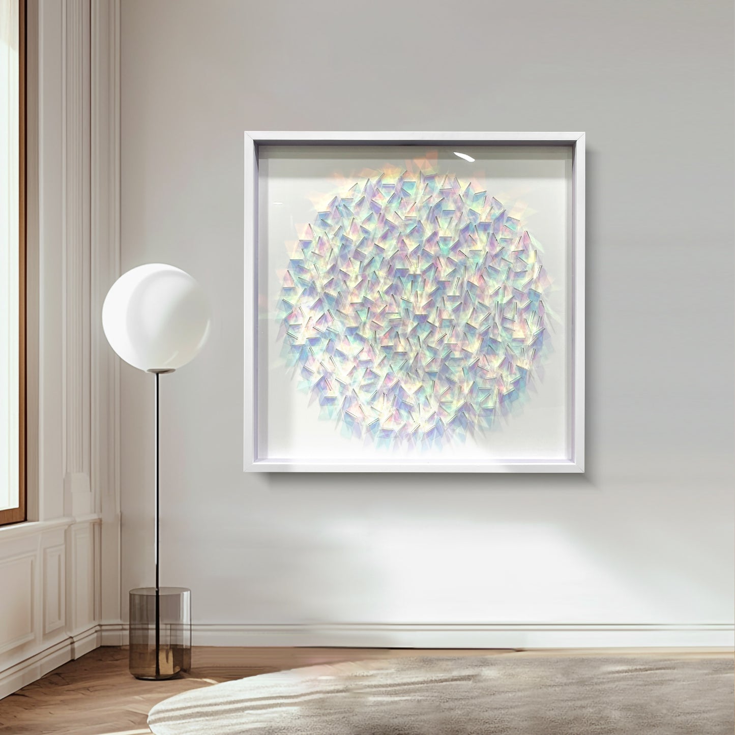Iridescent Acrylic Shard Wall Art - 3D Holographic Sculpture