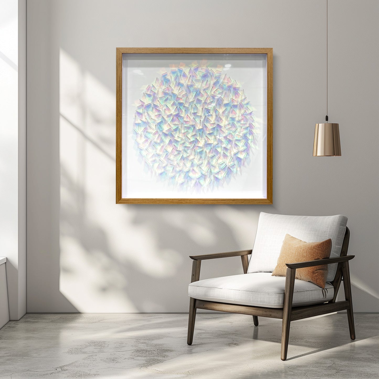 Iridescent Acrylic Shard Wall Art - 3D Holographic Sculpture