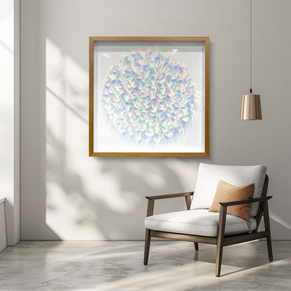 Iridescent Acrylic Shard Wall Art - 3D Holographic Sculpture