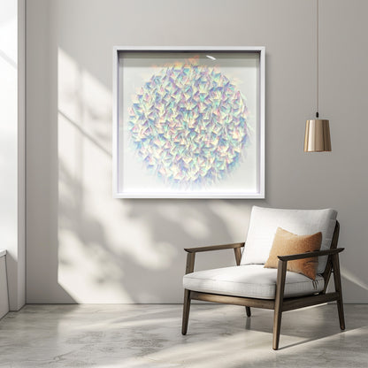 Iridescent Acrylic Shard Wall Art - 3D Holographic Sculpture