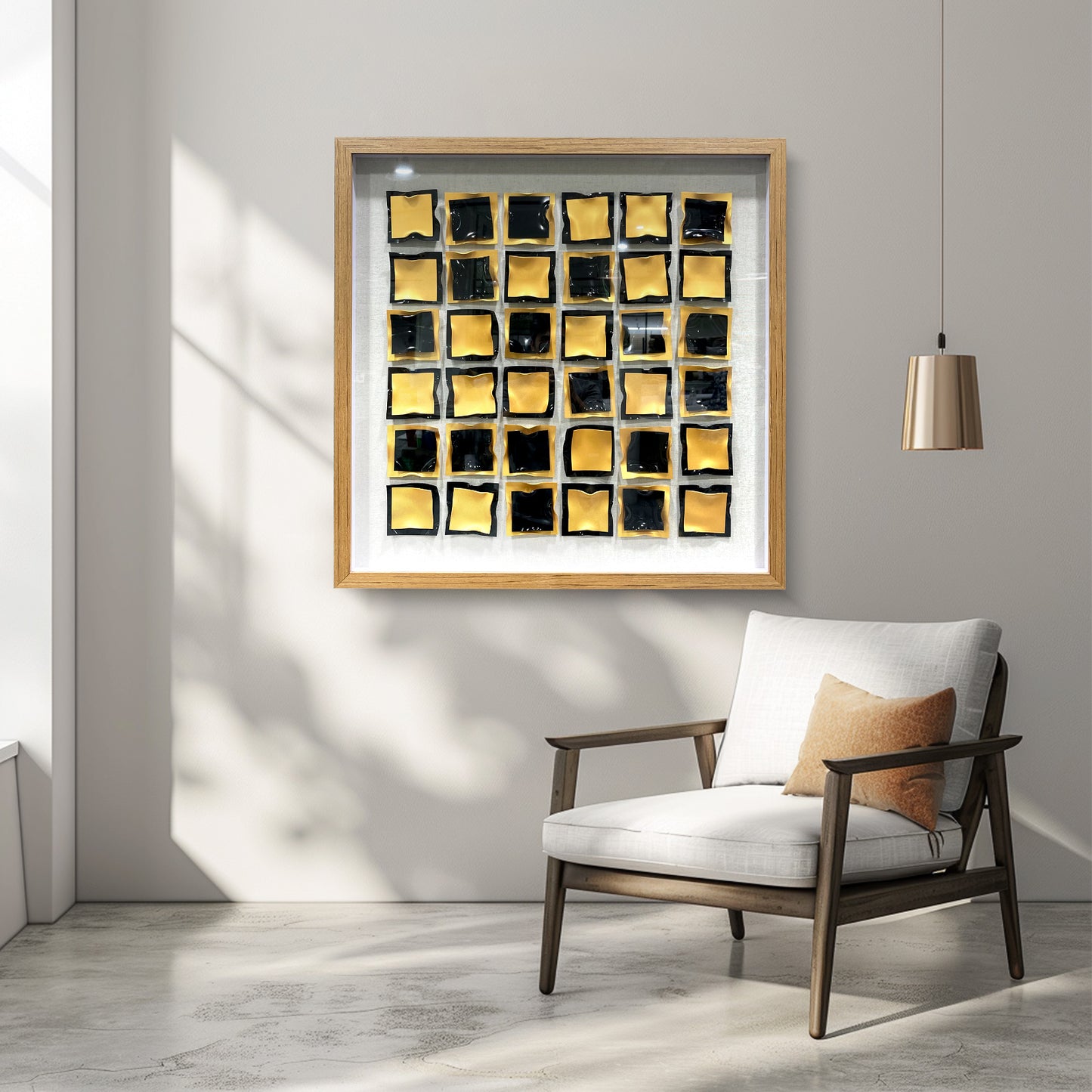 Luxury Acrylic Slat Wall Installation - Multi-Color Gallery Art