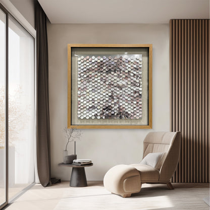 Modern Geometric Metal Mosaic Wall Art - Abstract Luxury Sculpture