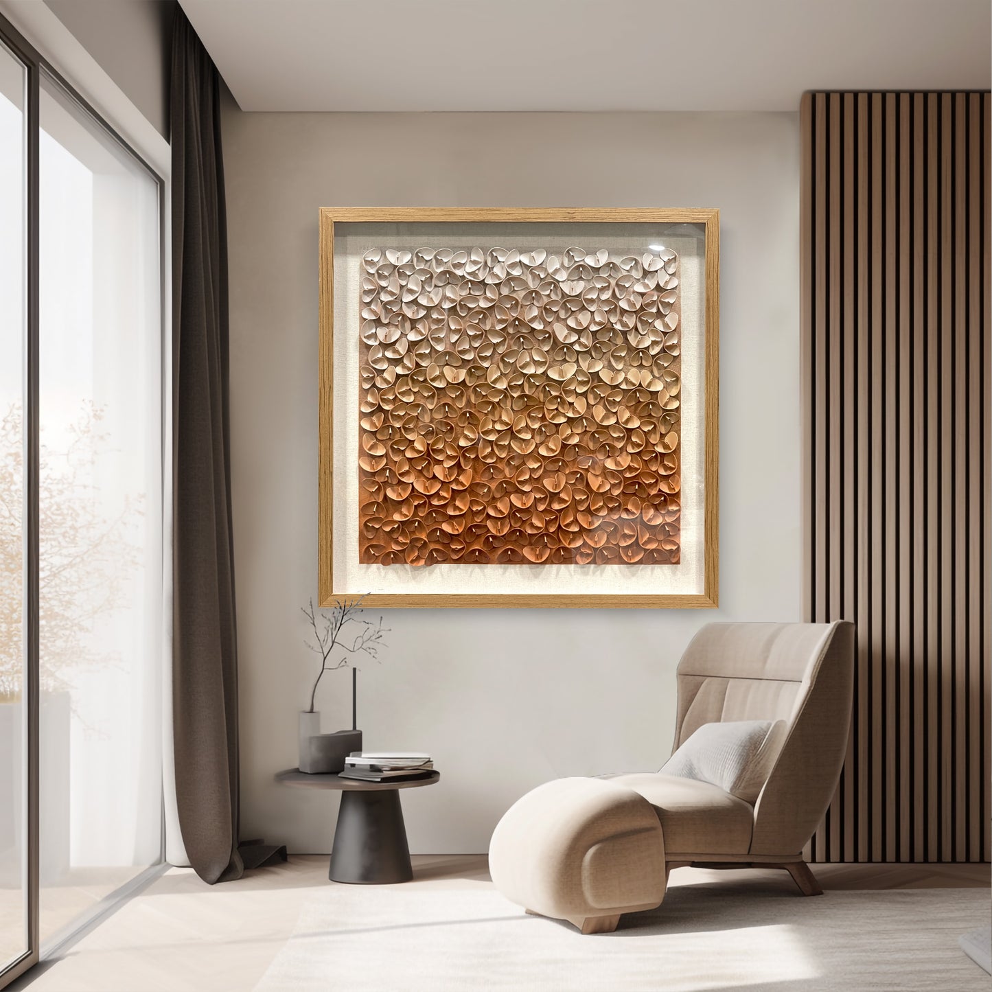 3D Leather Butterfly Wall Art - Gradient Decor