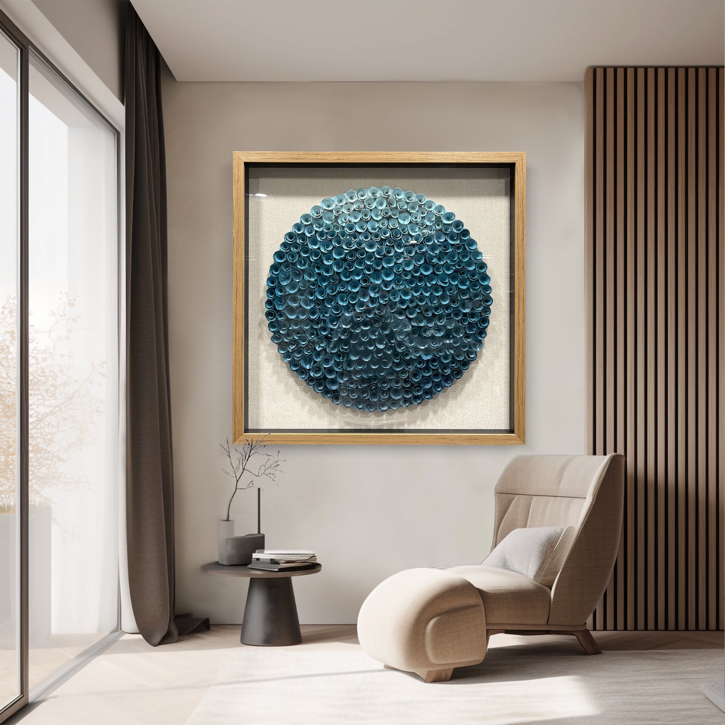Handmade Wood Paper Flower Wall Art - Luxury Decor