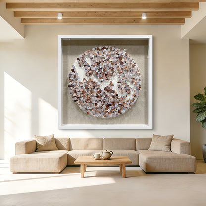 Modern Dimensional Nail Sequin Wall Sculpture
