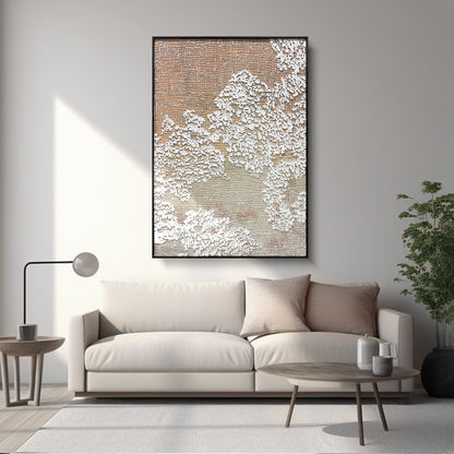High-End Textured Grid Oil Painting - Modern Wall Art