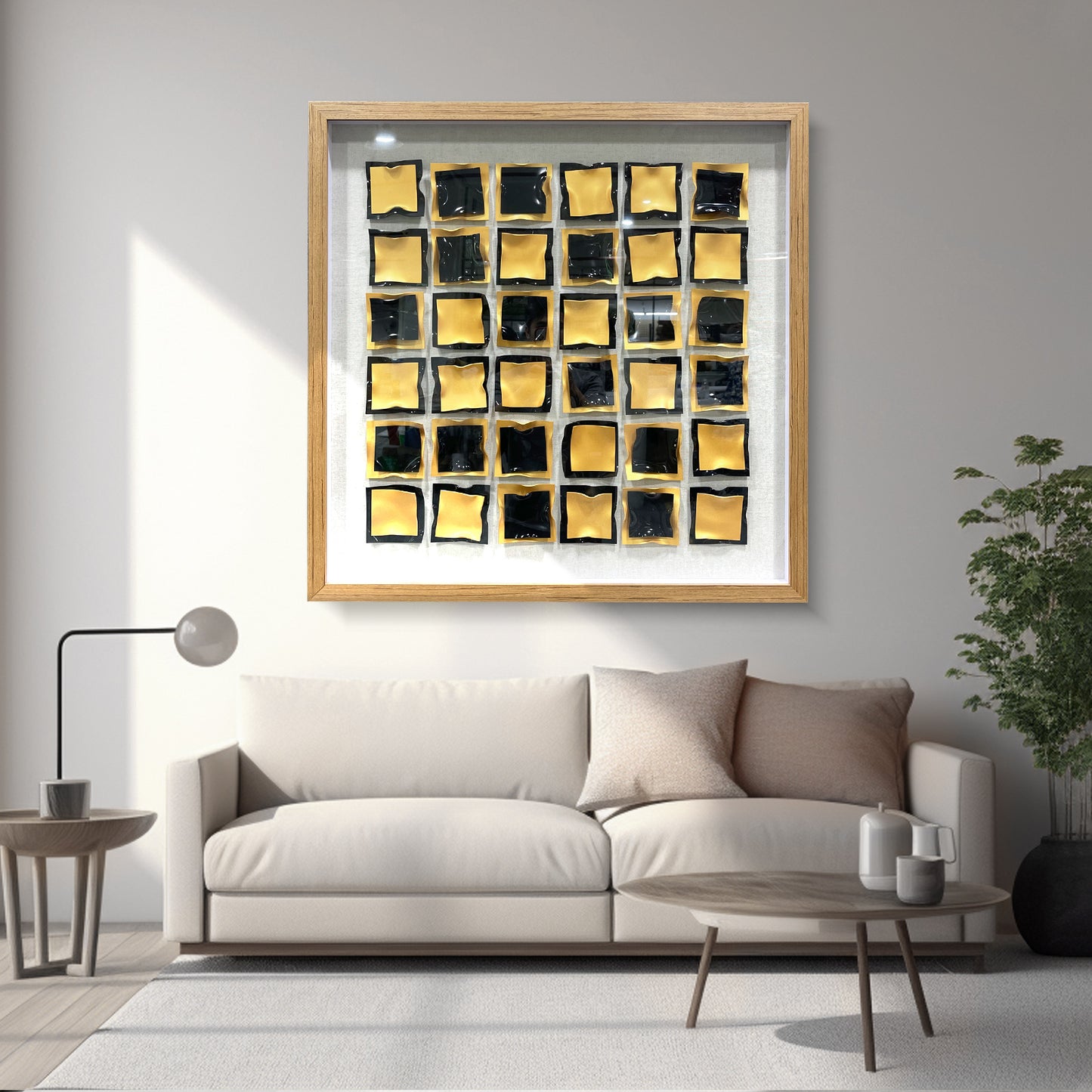 Luxury Acrylic Slat Wall Installation - Multi-Color Gallery Art
