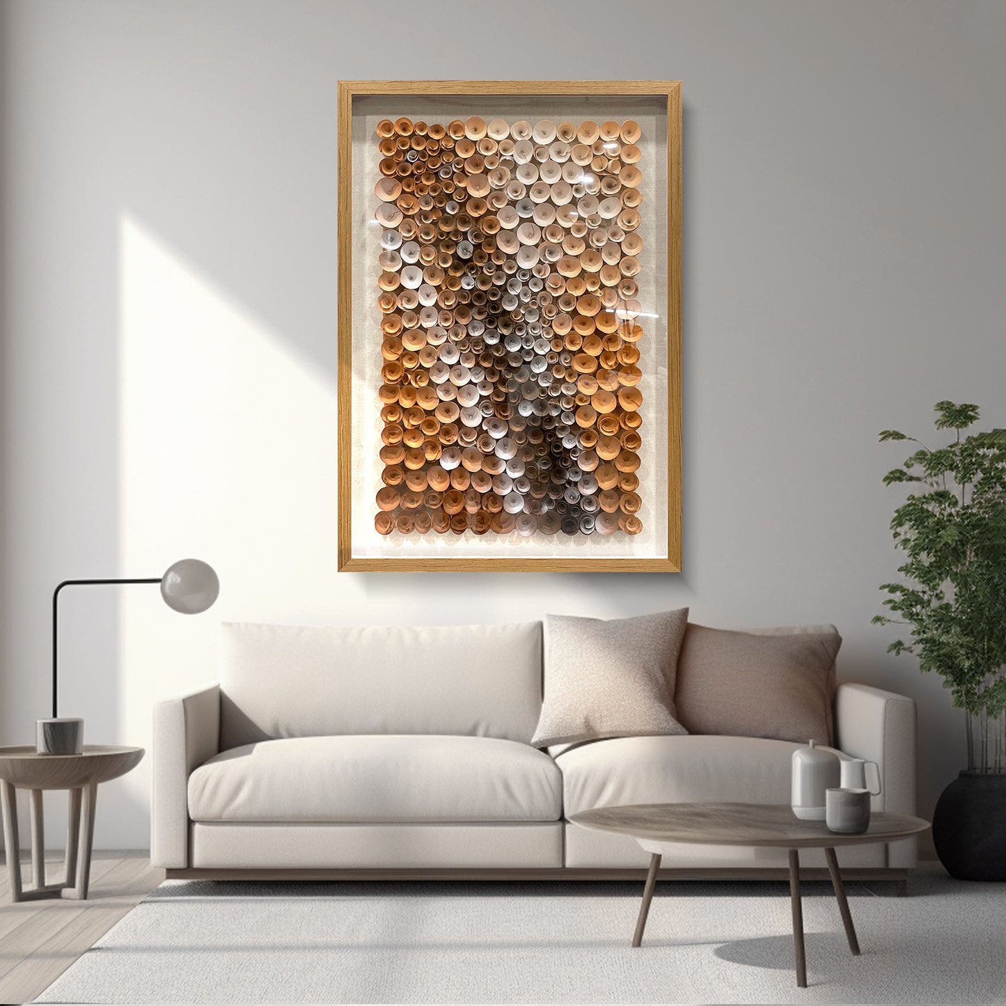 Handmade Wood Blossom Wall Sculpture - 3D Spiral Vortex Art